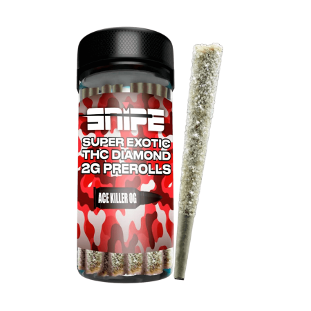 Snipe THCP Diamond Coated Prerolls Jar 2G -10PK