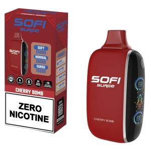 Sofi Surge Zero Nicotine 25000 Puff Disposable Cherry Bomb – Puffezee