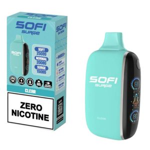 Sofi Surge Zero Nicotine 25000 Puff Disposable Clear – Puffezee