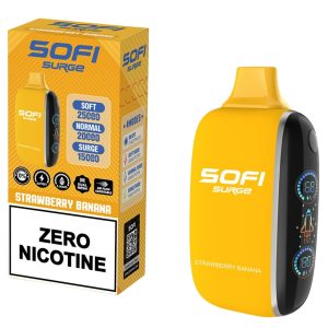 Sofi Surge Zero Nicotine 25000 Puff Disposable Strawberry Banana – Puffezee