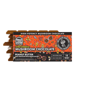 TRĒ House Extra Strength Magic Mushroom Blend Chocolate Bar at Puffezee