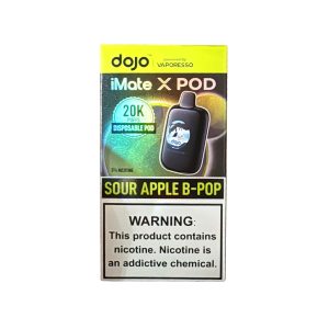 Vaporesso Dojo iMate X Pre Filled 20K Puff Disposable Replacement Pod Cartridge 1PK Sour Apple B Pop – Puffezee