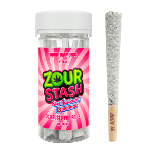 Zour Stash Liquid Diamonds Infused Preroll 2G -10 Counts at Puffezee