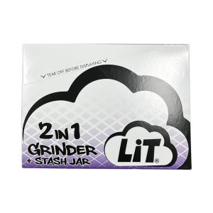 Lit 2 in 1 Grinder/Stash Jar at Puffezee