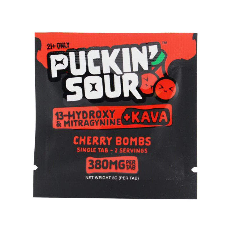 Puckin Sour Mitragynine+Hydroxy+Kava Tablets 380MG - 1CT