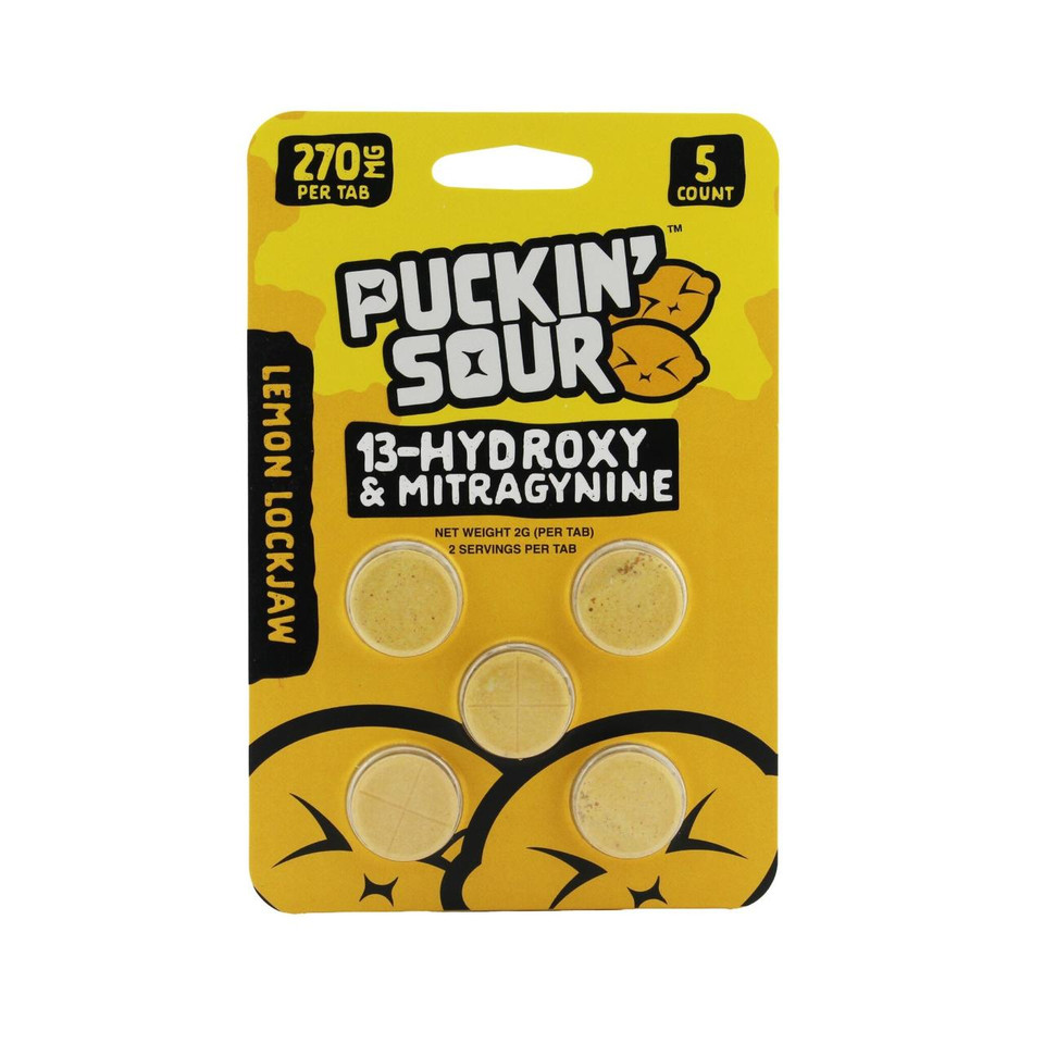 Puckin Sour Mitragynine+Hydroxy Tablets 1350MG- 5CT