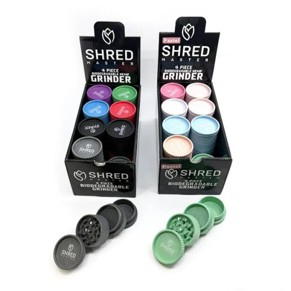 Shred Master Hemp Grinder 4 Piece 16CT Magnectic