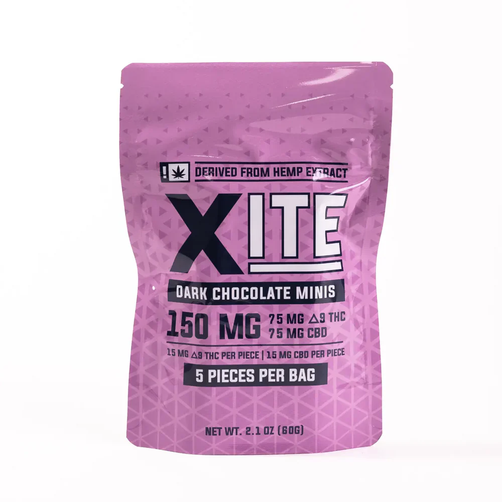 XITE D9-CBD-THC Chocolate Bag 150MG-5CT