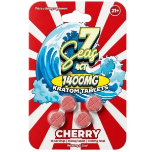 7 Seas Kratom Tablets 1400MG - 4CT - Cherry