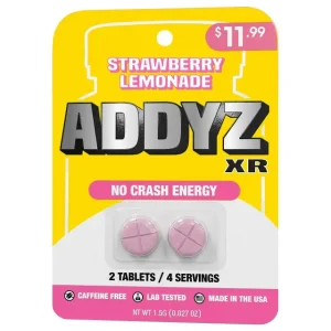 ADDYZ XR No Crash Energy Tablets 2CT - Strawberry Lemonade