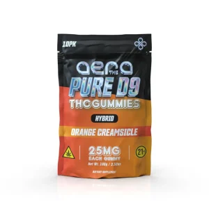 AERA THC Pure D9 Gummies 250MG -10CT - Orange Creamsicle/Hybrid