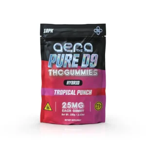 AERA THC Pure D9 Gummies 250MG -10CT - Tropical Punch/Hybrid