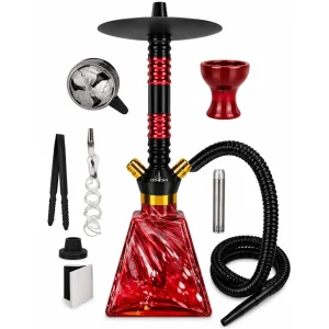 Aadhi Flame Premium Hookah Kit - Red