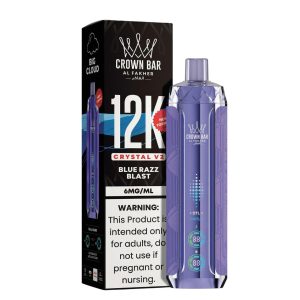 Al Fakher Crown Bar Crystal V2 12K Puff Disposable - Blue Razz Blast