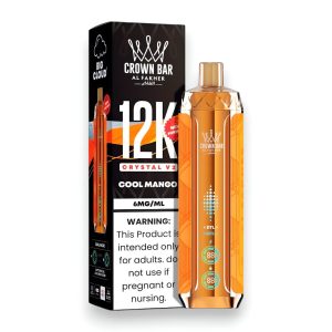 Al Fakher Crown Bar Crystal V2 12K Puff Disposable - Cool mango
