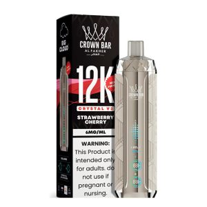 Al Fakher Crown Bar Crystal V2 12K Puff Disposable - Strawberry Cherry