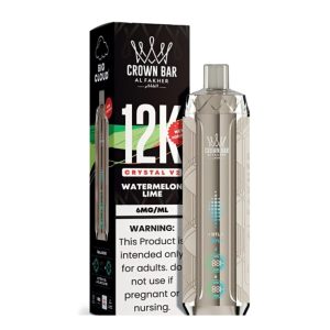 Al Fakher Crown Bar Crystal V2 12K Puff Disposable - Watermelon Lime