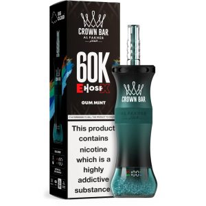 Al Fakher Crown Bar E Hose X 60K Puff Disposable - Gum Mint