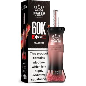 Al Fakher Crown Bar E Hose X 60K Puff Disposable - Peach Ice