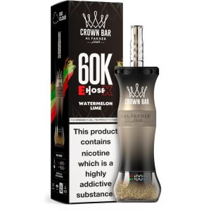 Al Fakher Crown Bar E Hose X 60K Puff Disposable - Watermelon Lime