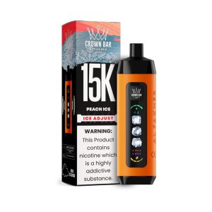 Al Fakher Crown Bar Ice Adjust 15K Puff Disposable - Peach Ice