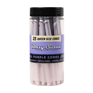 BLAZY SUSAN QUEEN SIZE CONES PURPLE JAR - 25CT