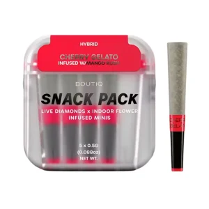 BOUTIQ THC-A Infused 0.5G Mini Pre-Rolls 5CT - Cherry Gelato-Mango Kush/Hybrid