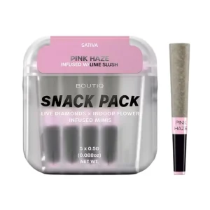 BOUTIQ THC-A Infused 0.5G Mini Pre-Rolls 5CT - Pink Haze-Lime Slush/Sativa