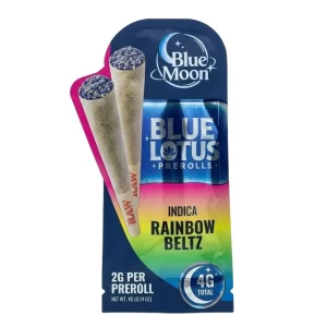 Blue Moon Blue Lotus Prerolls 4G-2CT - Rainbow Beltz/Indica