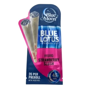 Blue Moon Blue Lotus Prerolls 4G-2CT - Strawberry Slush/Hybrid