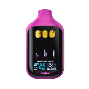 Boutiq Switch V5 Gum Edition THC-A Disposable 2G - Pink Z/Indica-Dragon Fruit/Hybrid-Durban/Sativa