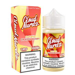 Cloud Nurdz Banana Dragonberry Synthetic Nicotine 100ml E-Juice