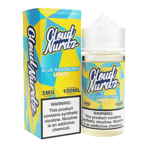 Cloud Nurdz Blue Raspberry Lemon Synthetic Nicotine 100ml E-Juice