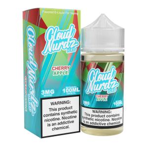 Cloud Nurdz Iced Cherry Apple Synthetic Nicotine 100ml E-Juice