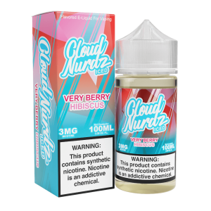 Cloud Nurdz Iced Very Berry Hibiscus Synthetic Nicotine 100ml E-Juice