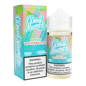 Cloud Nurdz Iced Watermelon Apple Synthetic Nicotine 100ml E-Juice