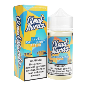 Cloud Nurdz Peach Blue Razz Synthetic Nicotine 100ml E-Juice