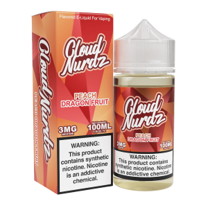 Cloud Nurdz Peach Dragonfruit Synthetic Nicotine 100ml E-Juice
