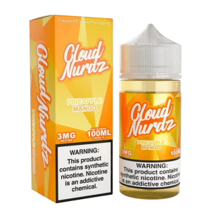 Cloud Nurdz Pineapple Mango Synthetic Nicotine 100ml E-Juice