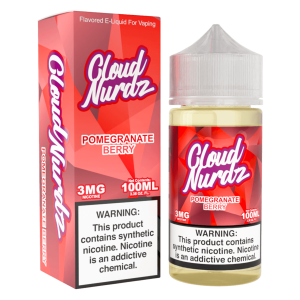 Cloud Nurdz Pomegranate Berry Synthetic Nicotine 100ml E-Juice