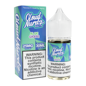 Cloud Nurdz Salts Aloe Grape Synthetic Nicotine 30ml E-Juice