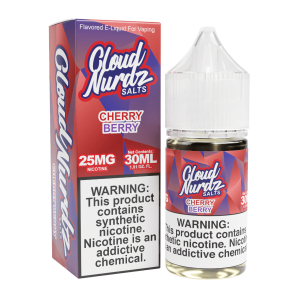 Cloud Nurdz Salts Cherry Berry Synthetic Nicotine 30ml E-Juice