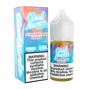 Cloud Nurdz Salts Iced Grape Strawberry Synthetic Nicotine 30ml E-Juice