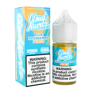 Cloud Nurdz Salts Iced Peach Blue Razz Synthetic Nicotine 30ml E-Juice