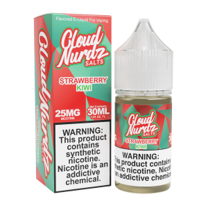 Cloud Nurdz Salts Strawberry Kiwi Synthetic Nicotine 30ml E-Juice