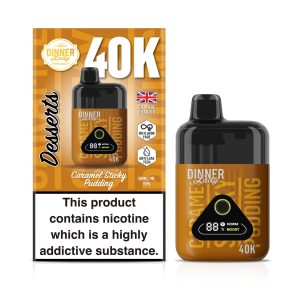 Dinner Lady Desserts 40K Puff Disposable - Caramel Sticky Pudding