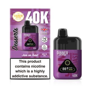 Dinner Lady Desserts 40K Puff Disposable - Jam On Toast
