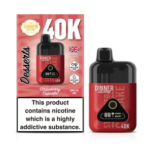 Dinner Lady Desserts 40K Puff Disposable - Strawberry Cupcake