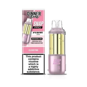Dinner Lady Snap Pro 35K Pre-Filled Replacement Pod Cartridge - 1PK - Clear Pink