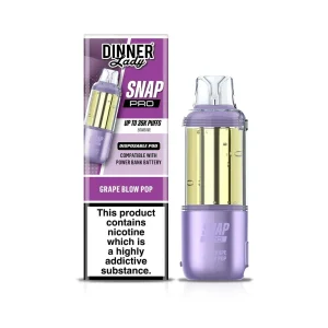Dinner Lady Snap Pro 35K Pre-Filled Replacement Pod Cartridge - 1PK - Grape Blow Pop